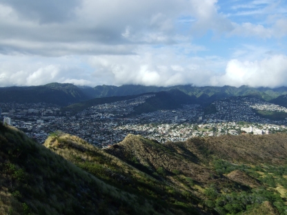 Over the ridge you could see Honolulu in the distance