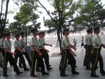 The Hourly March in Tianenmen Square