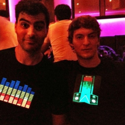 The boys in their rave t-shirts